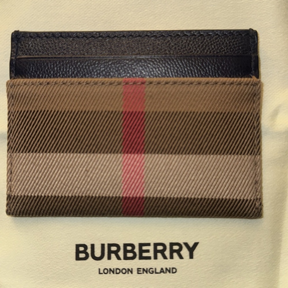 Burberry Card Holder in Dark Canvas Blue - Picture 2 of 6